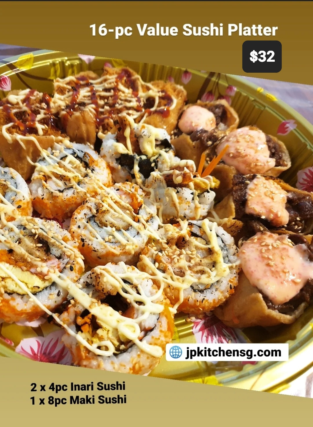 VALUE SUSHI PLATTER (1 maki + 2x4pc inari)