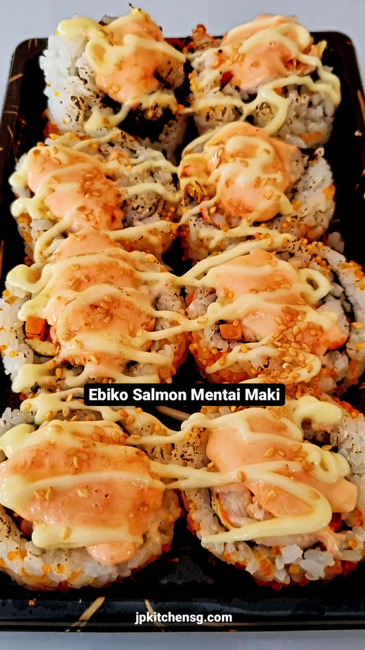 SALMON MENTAIKO MAKI (8-pc JUMBO)