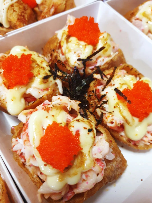 5-pc GRILLED SALMON MENTAIKO ▪ JUMBO INARI SUSHI