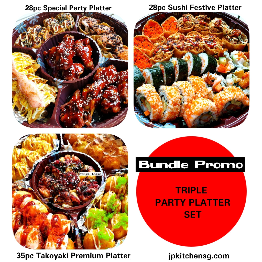 TRIPLE PARTY PLATTER SET